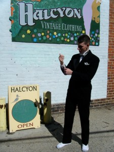This 1930's tuxedo was the find of the day - the only part of the ensemble we couldn't find was a pair of shoes.