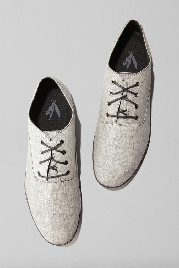 Men's Feathers Canvas Stentorian Oxford - this shoe skirts that line between dress shoe and canvas sneaker.  I love the canvas (won't show dirt too terribly) and that the sole is resin - the reviews say that this shoe doesn't have much grip, which means it should be great for dancing. :)