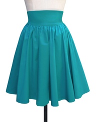 Trashy Diva's gathered mini skirt looks like the junior version of their high waisted 1940's skirt - perfect for the Groovie Movie look, as Jean's skirt was definitely above the knee.  Available in teal, purple, green, red, and black