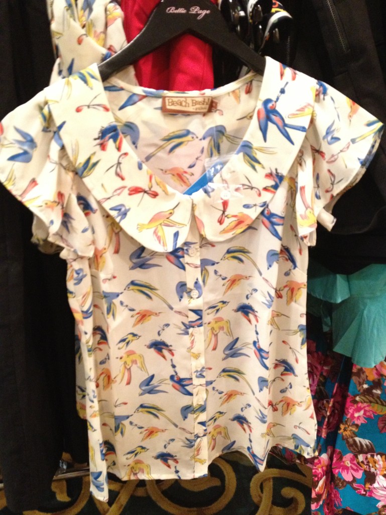 This Bettie Page blouse went home with many a gal