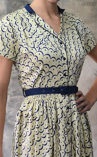 Margaret dress in scallop print