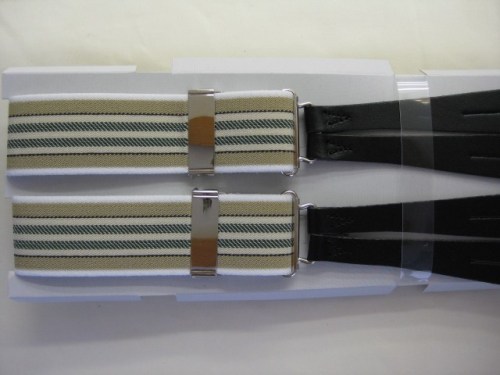 Working men's striped braces, available in 11 colors