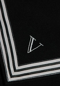 Embroidery on a sailor collar