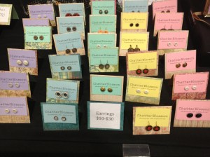 Earrings made from cute buttons, by Chatterblossom