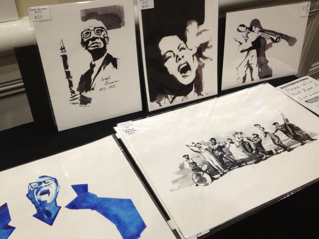 A selection of Ryan Calloway's jazz prints