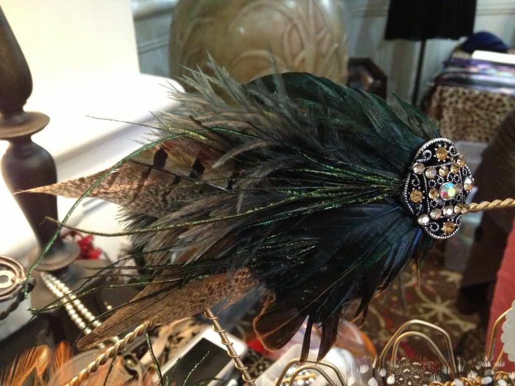 All the feathers!  This lovely piece is by Forties Forward.