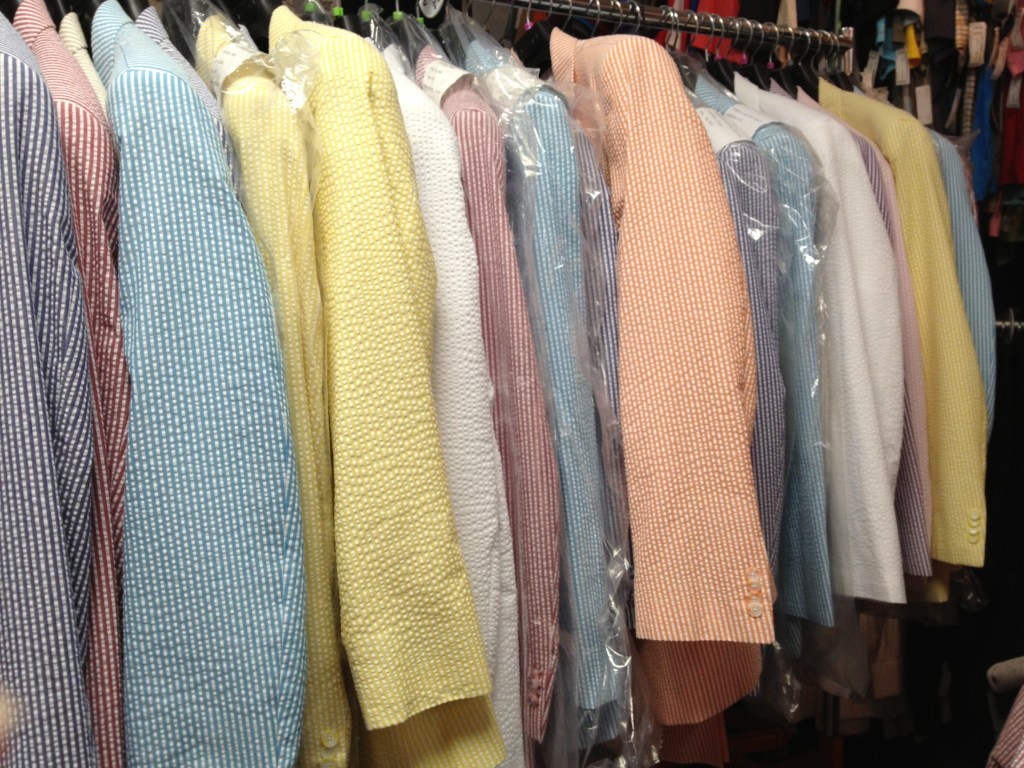 So much seersucker, I couldn't fit it all in the frame!