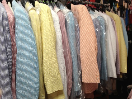 So much seersucker, I couldn't fit it all in the frame!