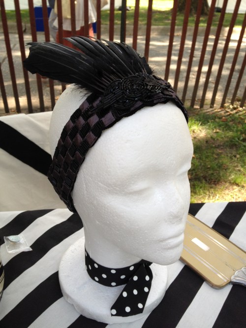 A lovely flapper headpieces on sale at Gretchen Fenston's booth.