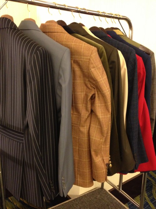 An array of sample jackets at FROMChloeHong