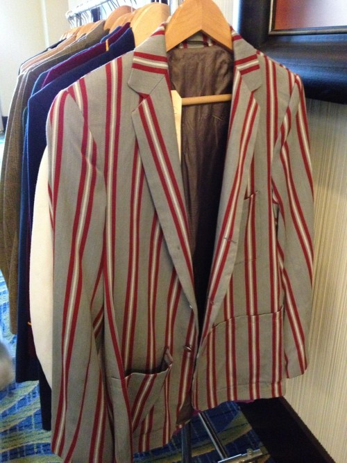 This striped jacket would be a great attention-grabber in a competition - at Brown & Williams