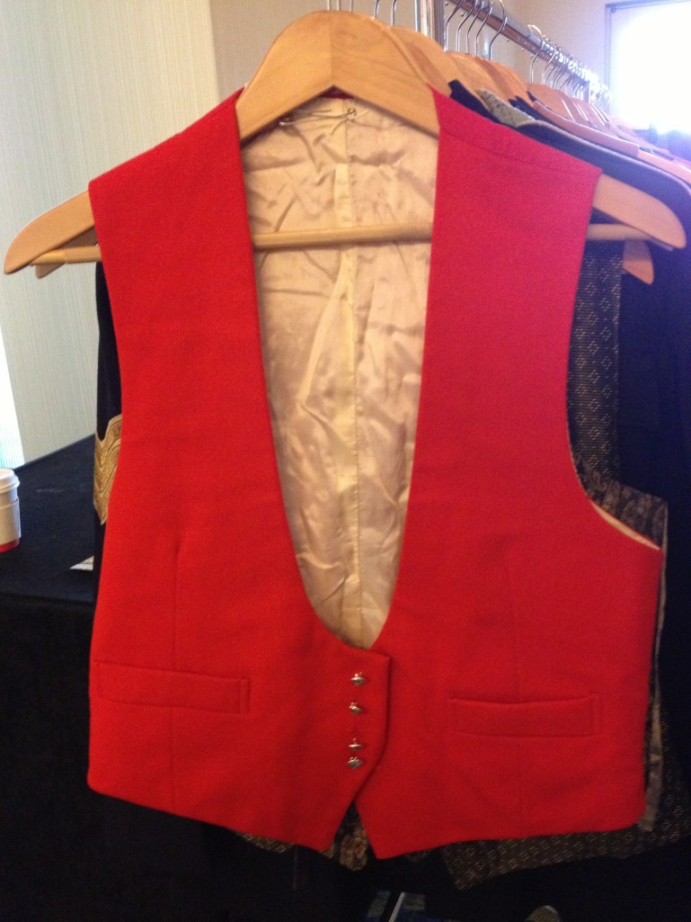 Red vest, for a more formal look - at Brown & Williams
