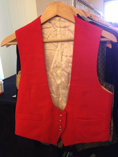 Red vest, for a more formal look - at Brown & Williams