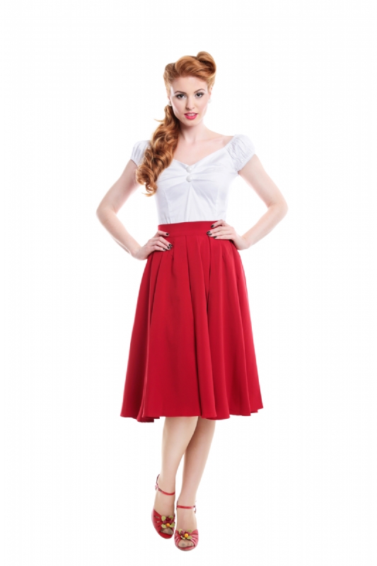 A lovely full "swing" skirt in red
