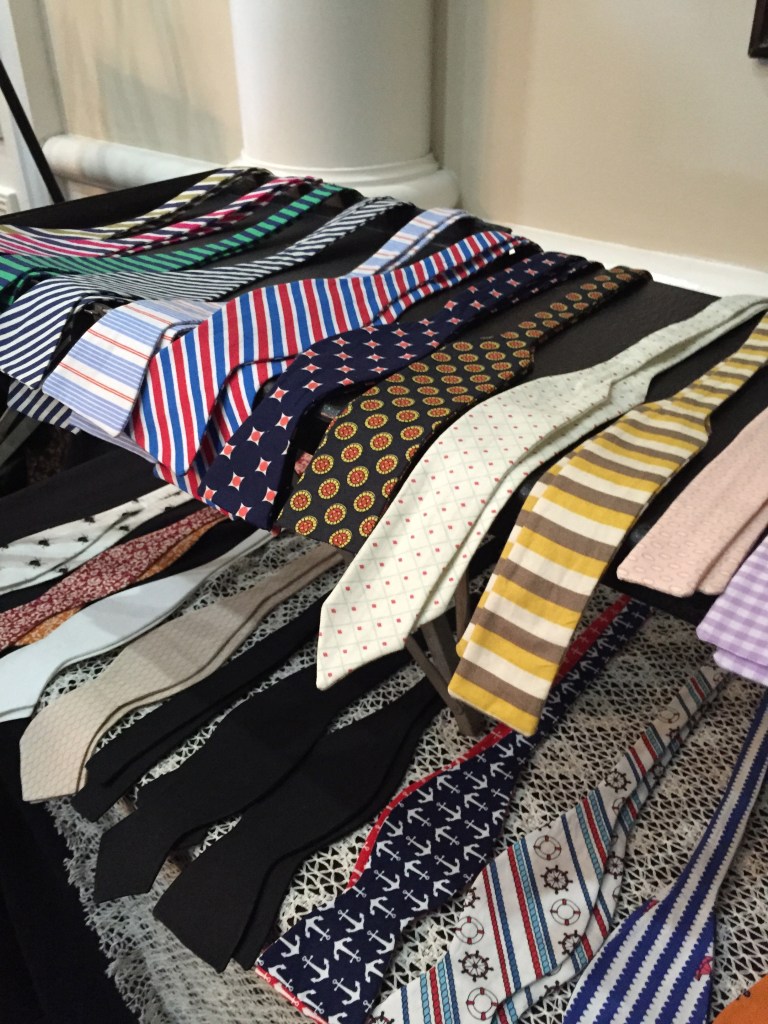 An array of hand made ties by Dapper Designs.