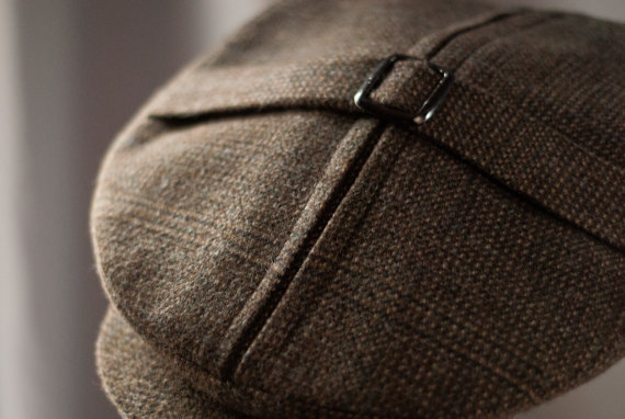 The Tradesman - 1910s- 20s Reproduction 2 piece crown Cap with center inverted box pleat and short belt