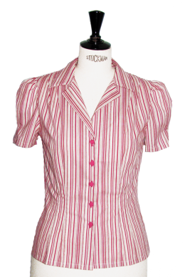 This candy stripe blouse looks good enough to eat - Willa blouse, also available in a blue/brown stripe.