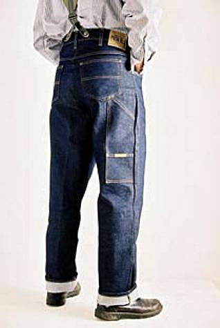 Work jean with braces/suspender buttons - photograph courtesy of acecafeshop.com, for my UK readers who may want to avoid international shipping.