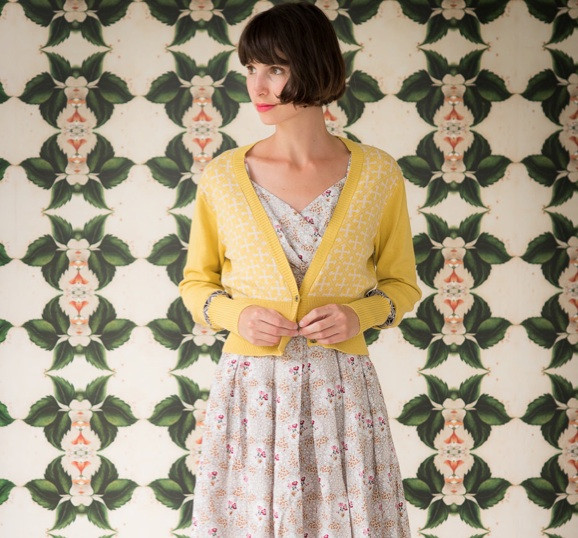 Verity cardigan, also available in blue and green - I love a patterned cardi!