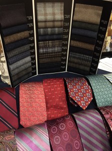 Victor's fabric samples and ties