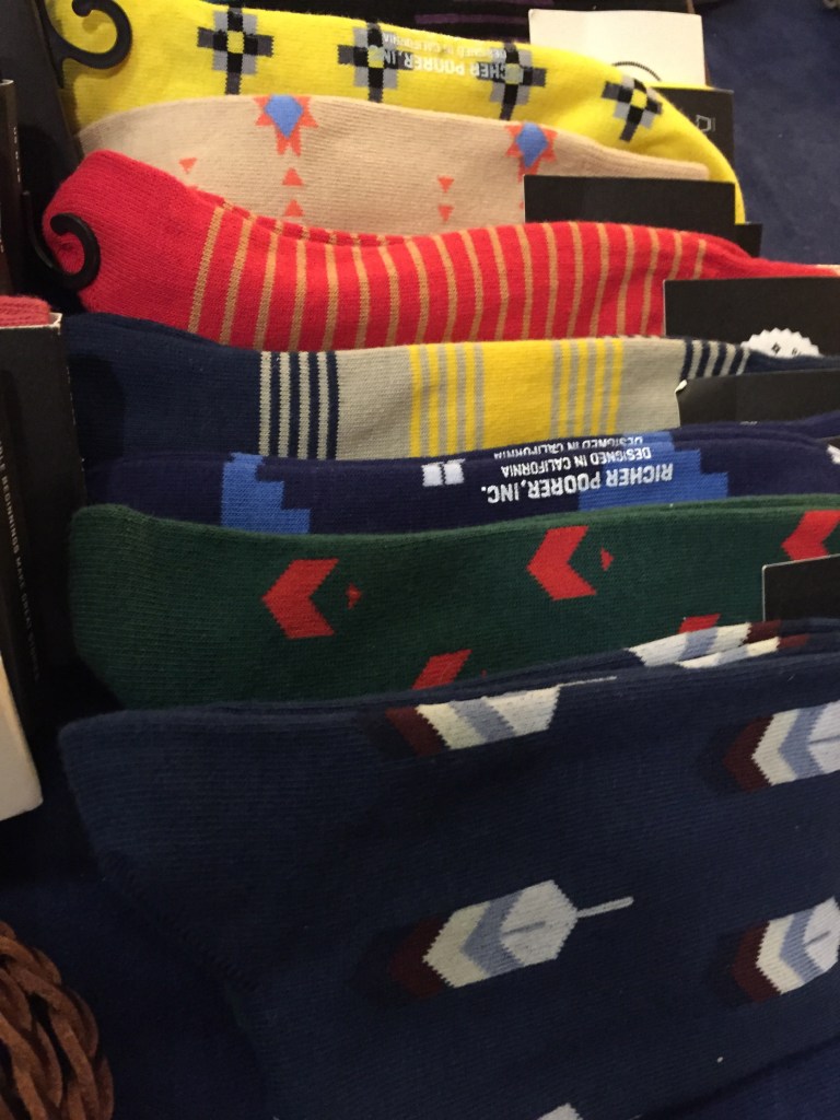 I am also in love with these socks from Chloe's table - feathers! Stripes!