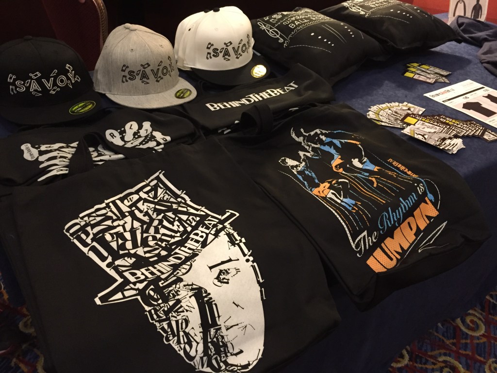 An array of printed goodies from Behind the Beat, including that wonderful Ellington shoe bag!